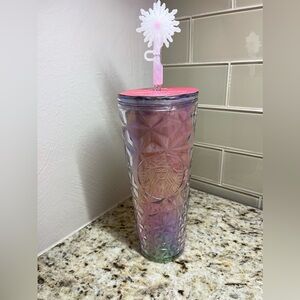 Starbucks + Wicked 2 Cup Set- Prism Cold Cup Snowflake & Pearl Tumbler w/G charm